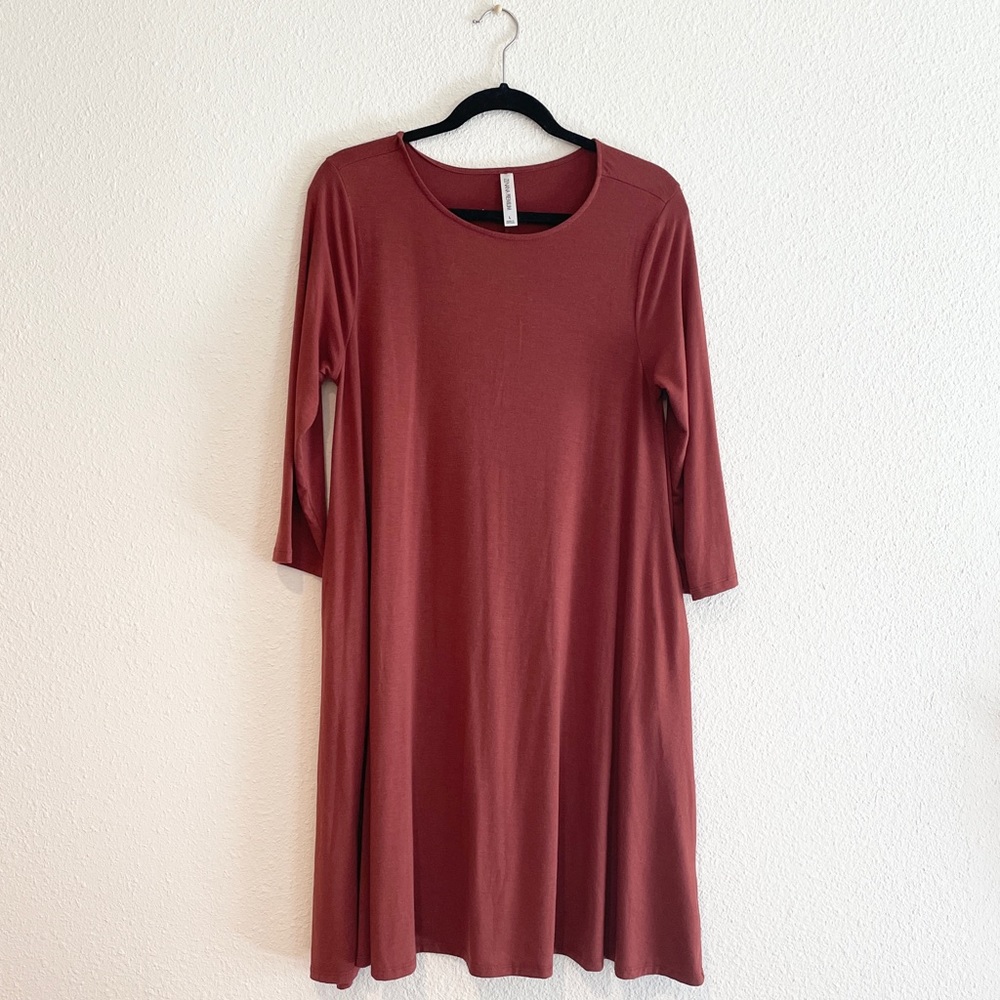 Zenana Premium Midi Dress with pockets - Large